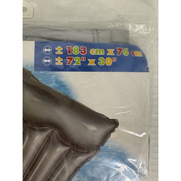 2006 Intex The Wet Set Inflatable Pool Float Gray #59725 72" x 30" New Sealed - Picture 2 of 6